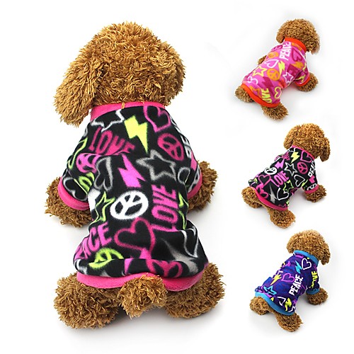 

Cat Dog Coat Shirt / T-Shirt Sweater Heart Casual / Daily Keep Warm Party Outdoor Winter Dog Clothes Puppy Clothes Dog Outfits Black Fuchsia Blue Costume for Girl and Boy Dog Polar Fleece XS S M L