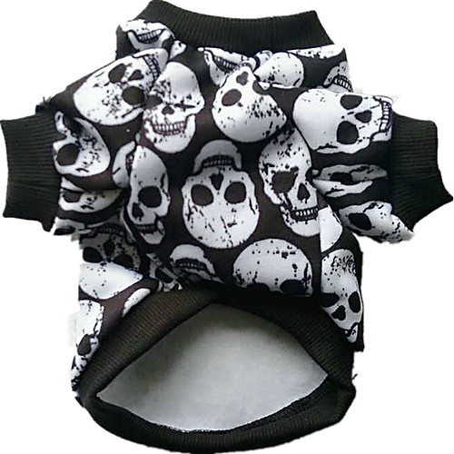 

Dog Costume Winter Dog Clothes Black Rainbow White Halloween Costume Cotton Skull Cosplay XXS XS S M L XL