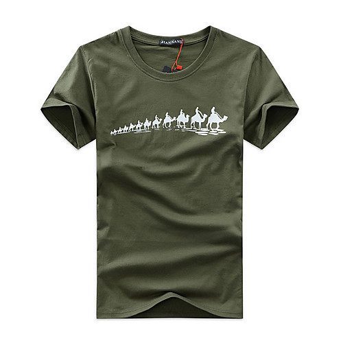 

Men's T shirt Graphic Plus Size Stylish Print Short Sleeve Daily Tops Cotton Active White Black Red