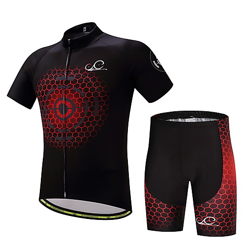 

Men's Short Sleeve Cycling Jersey with Shorts Bike Clothing Suit Sports Polyester Lycra Honeycomb Mountain Bike MTB Road Bike Cycling Clothing Apparel