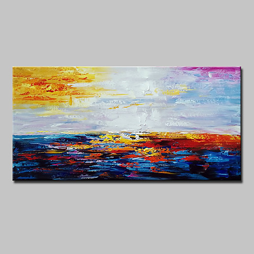 

Oil Painting Hand Painted - Abstract Abstract Modern Rolled Canvas (No Frame)