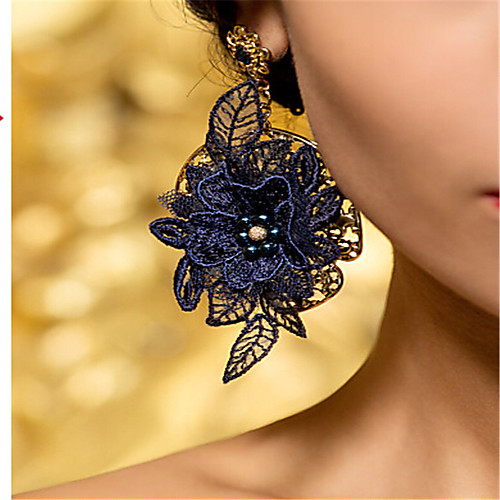 

Women's Leaf Vintage Lace Earrings Jewelry Blue For Wedding Party Halloween Birthday