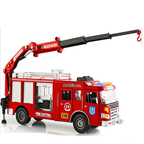 

KDW Metal Alloy Iron Alloy Metal Metal Motorcycle Fire Engine Vehicle Toy Car Model Car Retractable Simulation Fire Engine Unisex Boys' Kid's Car Toys