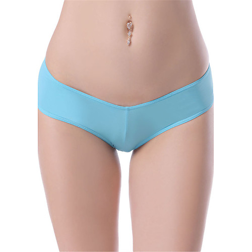 

Women's Ultra Sexy Panty Solid Colored Mid Waist Light Blue Black Blushing Pink M XL XXL