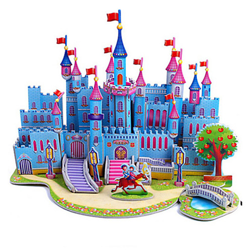 

3D Puzzle Jigsaw Puzzle Model Building Kit Castle Famous buildings DIY Hard Card Paper Anime Cartoon Classic Kid's Unisex Toy Gift