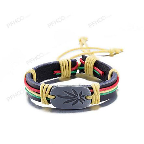 

Chain Bracelet Vintage Leather Bracelet Jewelry Rainbow For Dailywear