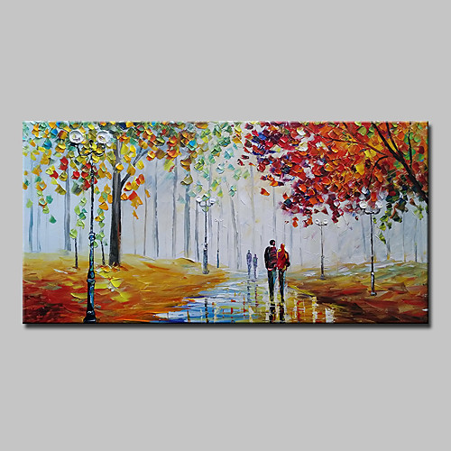 

Oil Painting Hand Painted - Landscape Abstract Modern Rolled Canvas