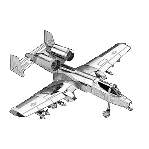 

3D Puzzle Metal Puzzle Plane / Aircraft DIY Furnishing Articles Metalic Chrome Classic Unisex Toy Gift