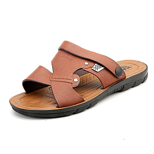 

Men's Sandals Comfort Shoes Casual PU Light Brown Yellow Blue Spring Summer