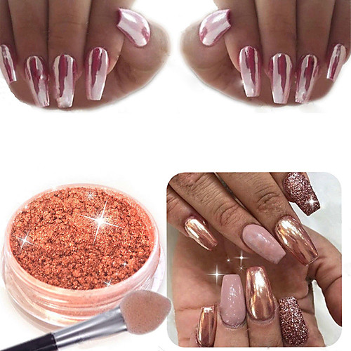 

2g sexy rose gold nail mirror powder nail glitter chrome powder nail art decoration