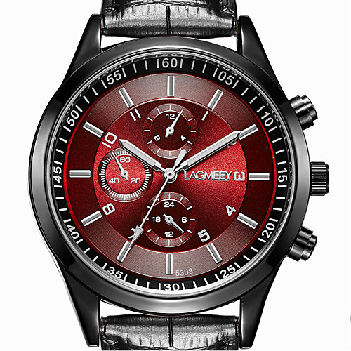 

Men's Wrist Watch Quartz Stainless Steel Black 30 m Casual Watch Analog Classic Casual Fashion Dress Watch - Black / White Black Black / Red One Year Battery Life / ETA 377A