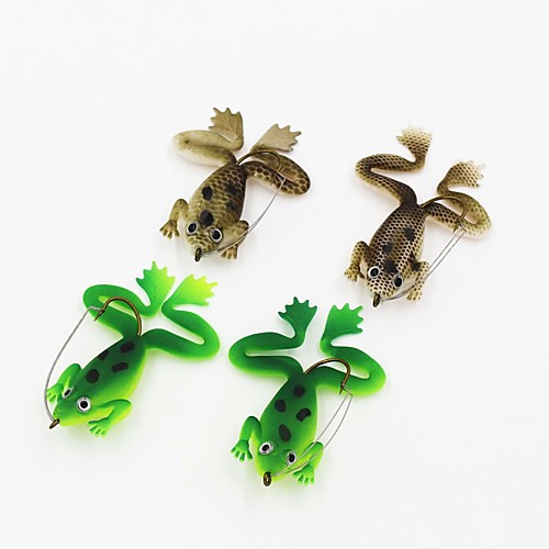 

4 pcs Fishing Lures Soft Bait Lure Packs Frog Floating Bass Trout Pike Bait Casting Spinning Freshwater Fishing