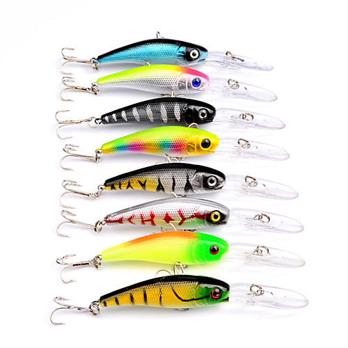 

8 pcs Fishing Lures Bass Trout Pike Sea Fishing Other Plastics