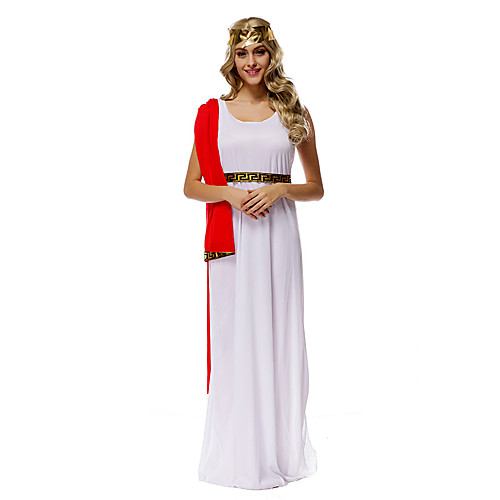 

Fairytale Roman Costumes Athena Cosplay Costume Party Costume Women's Ancient Greek Ancient Rome Halloween Carnival Festival / Holiday Spandex Chinlon Red and White Women's Easy Carnival Costumes