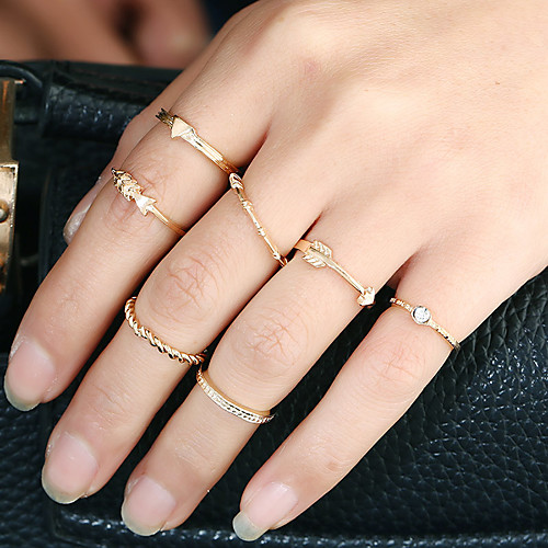 

Ring Gold Metal Alloy Rhinestone Alloy Ladies Unusual Unique Design Adjustable / Women's / Open Cuff Ring