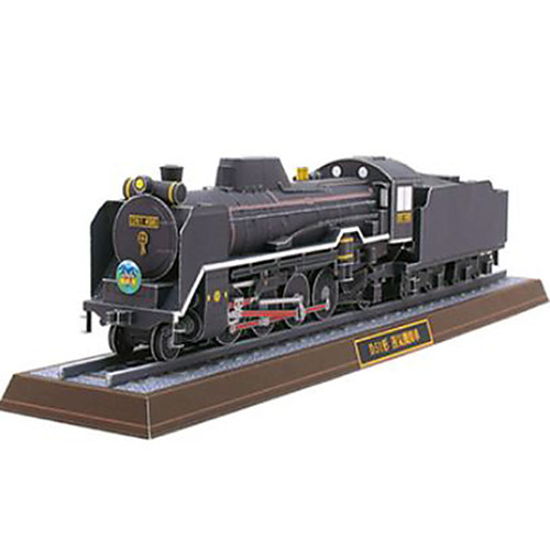 

3D Puzzle Paper Model Train Steam Locomotive DIY Hard Card Paper Train Kid's Unisex Toy Gift