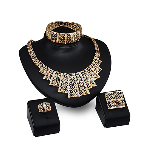 

Women's Pendant Necklace Ladies Personalized Fashion Rhinestone Gold Plated Earrings Jewelry Gold For Party Evening Party