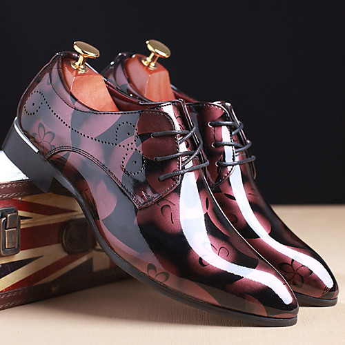 

Men's Oxfords Formal Shoes Printed Oxfords Wedding Dress Office & Career TPU Red Blue Brown Fall Spring / EU40