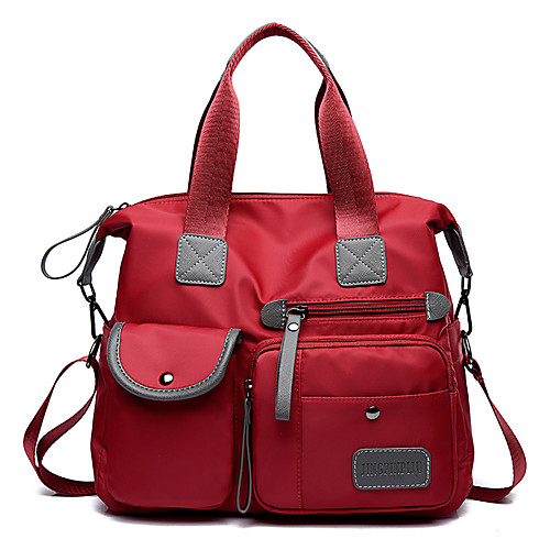 

Women's Bags PU Leather Nylon Zipper Office & Career Leather Bags Handbags Black Blue Purple Red