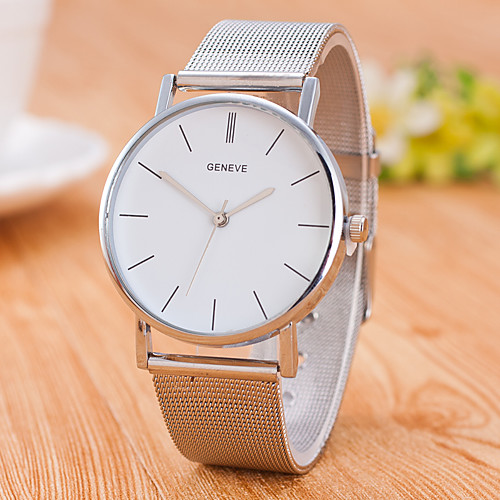 

Men's Wrist Watch Quartz Stainless Steel Silver Analog Casual Fashion Minimalist Simple watch - Silver One Year Battery Life / Jinli 377