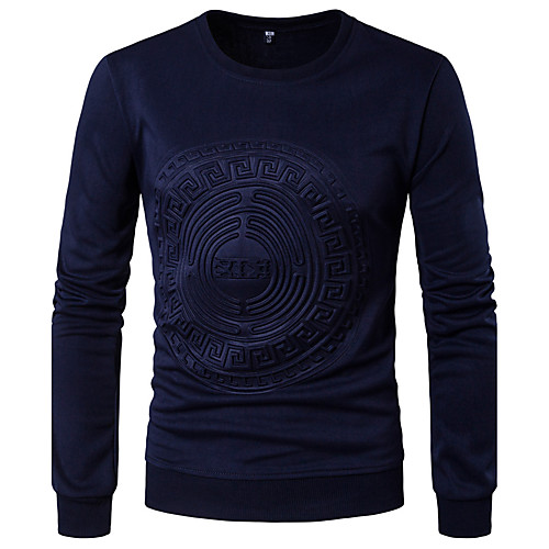 

Men's T shirt Solid Colored Long Sleeve Daily Tops White Black Navy Blue
