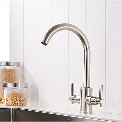 

Kitchen faucet Nickel Brushed Modern / Contemporary Vessel Contemporary Kitchen Taps High Arc