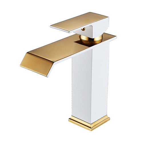 

Bathroom Sink Faucet - Waterfall Painted Finishes Centerset Single Handle One HoleBath Taps