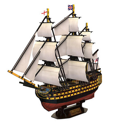 

3D Puzzle Jigsaw Puzzle Wooden Puzzle Warship Ship Natural Wood Unisex Boys' Girls' Toy Gift