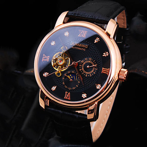 

Men's Wrist Watch Mechanical Watch Analog Automatic self-winding Luxury Water Resistant / Waterproof / Stainless Steel / Leather