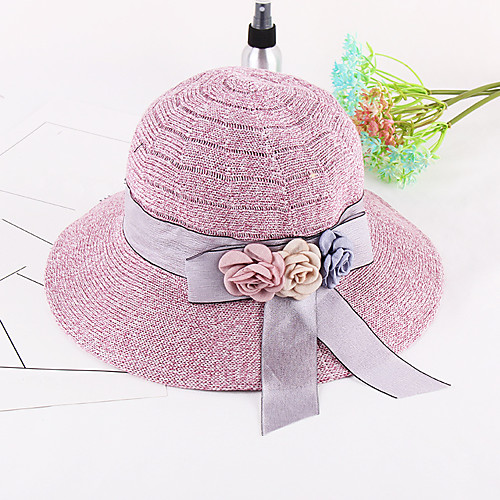 

Women's Vicose Bucket Hat Fedora Hat,Hat Flower Patchwork Spring/Fall Winter Floral