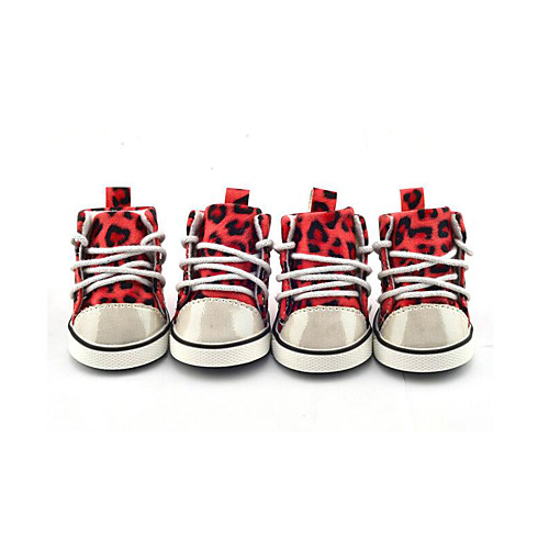 

Dog Boots / Shoes Casual / Daily Leopard Yellow Red For Pets / Winter