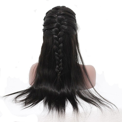 

Human Hair Glueless Full Lace Full Lace Wig style Indian Hair Straight Wig 120% Density with Baby Hair Natural Hairline Women's Long Human Hair Lace Wig SunnyQueen