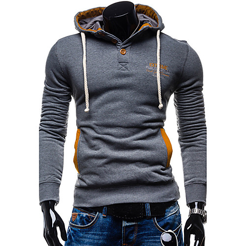 

Men's Hoodie Zip Up Hoodie Solid Colored Pure Color Hooded Daily Sports Hoodies Sweatshirts Long Sleeve Black Light gray Dark Gray / Spring / Fall / Winter