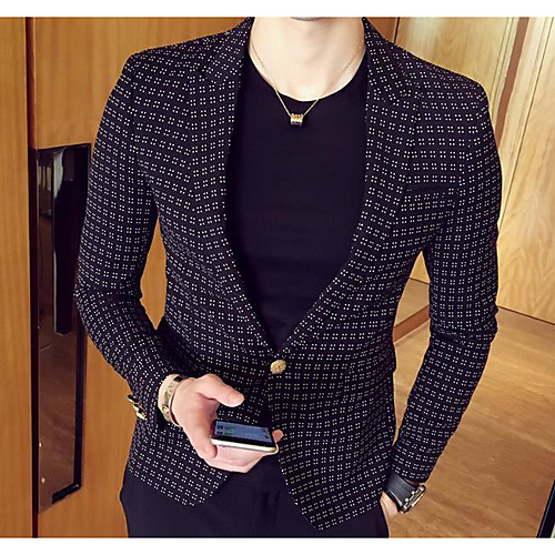 

Black Solid Colored PU / Nylon / Polyester Men's Suit - Notch lapel collar / Fall / Spring / Summer / Long Sleeve / Streetwear