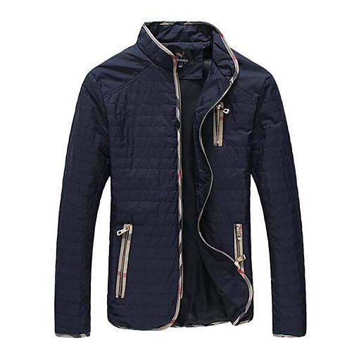 

Men's Basic Jackets Solid Colored Fall Jacket Regular Daily Long Sleeve Others Coat Tops Black