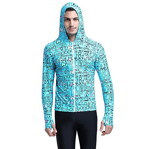 

SBART Men's SPF50 UV Sun Protection UV Resistant Long Sleeve Diving Surfing Geometric Autumn / Fall Summer / Quick Dry / Stretchy