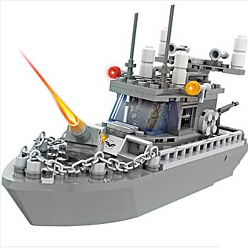 

Building Blocks Model Building Kits Toys Warship Military Plastics Kids Boys Boys' Pieces