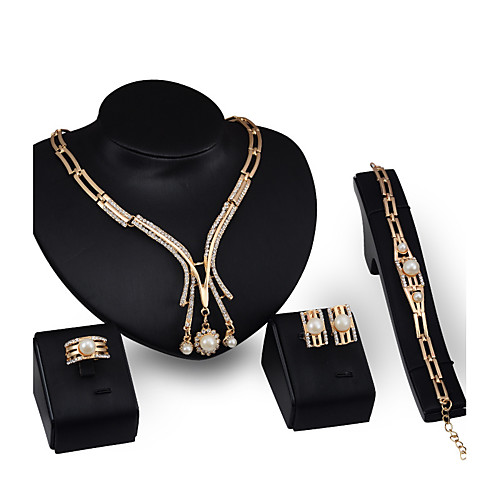 

Women's Pendant Necklace Personalized Fashion Imitation Pearl Gold Plated Earrings Jewelry Gold For Party Evening Party