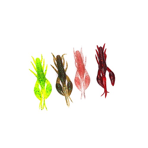 

6 pcs Soft Bait Craws / Shrimp Sinking Bass Trout Pike Bait Casting Spinning Jigging Fishing Plastic / Freshwater Fishing / Carp Fishing / Lure Fishing / General Fishing