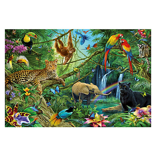 

1000 pcs Animal Series Floral Theme Elephant Bird Jigsaw Puzzle Adult Puzzle Jumbo Wooden Adults' Children's Toy Gift