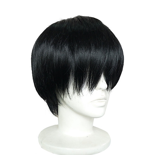 

Cosplay Costume Wig Synthetic Wig Cosplay Wig Straight Straight Wig Short Natural Black Synthetic Hair Black