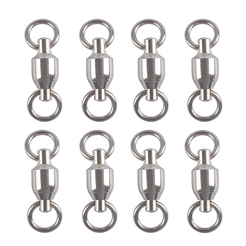 

Anmuka 10Pcs Ball Bearing Fishing Swivel With Solid Ring Brass With Black Nickle Sea 4 Size Available Fishing Swivels Connector