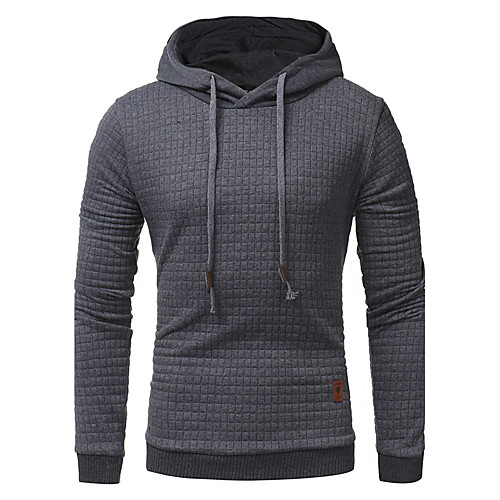 

Men's Hoodie Solid Colored Hooded Daily Sports Going out Active Casual Hoodies Sweatshirts Long Sleeve White Black Light gray / Vintage / Spring / Fall / Winter / Vintage