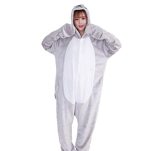 

Adults' Kigurumi Pajamas Cartoon Sea Lion Onesie Pajamas Flannel Fabric Silver Cosplay For Men and Women Animal Sleepwear Cartoon Festival / Holiday Costumes