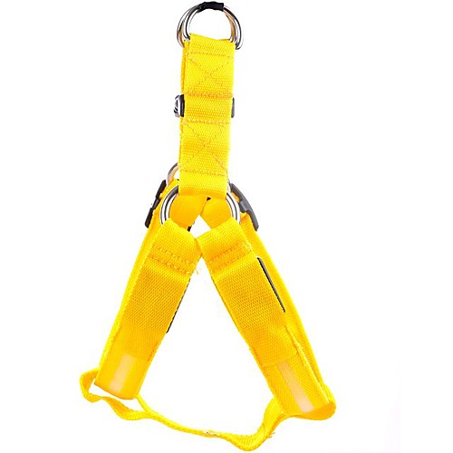 

Dog Light Up Harness Mesh Harness LED Lights Strobe / Flashing Solid Colored Terylene Yellow Red