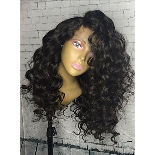 

Remy Human Hair Glueless Lace Front Lace Front Wig style Brazilian Hair Curly Wig 150% 180% Density with Baby Hair Natural Hairline African American Wig 100% Hand Tied Women's Medium Length Long