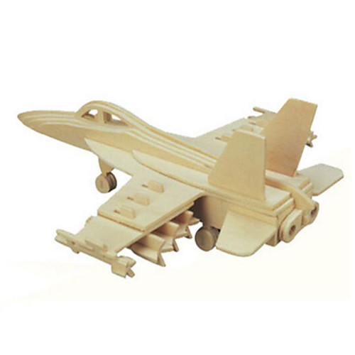

3D Puzzle Jigsaw Puzzle Wooden Model Tank Plane / Aircraft Fighter Aircraft Wooden Natural Wood Kid's Unisex Toy Gift