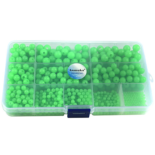 

Fishing Tackle Box Fishing UV Soft Glow Beads Fishing Phosphorescent Beads 820 pcs Fishing Glow in the Dark Kits Plastic Jigging Sea Fishing Fly Fishing / Ice Fishing / Spinning / Jigging Fishing