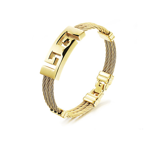 

Men's Bracelet Bangles Rock Gothic Fashion Stainless Steel Bracelet Jewelry Gold For Party Birthday Party / Evening Gift Evening Party