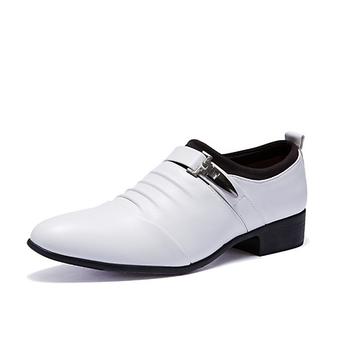 

Men's Oxfords Dress Shoes Business Classic Daily Party & Evening Office & Career PU Wear Proof White Black Fall Winter